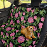 Protea Floral Pattern Print Pet Car Back Seat Cover