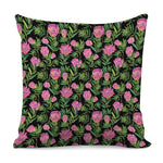 Protea Floral Pattern Print Pillow Cover