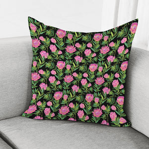 Protea Floral Pattern Print Pillow Cover