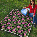 Protea Floral Pattern Print Quilt