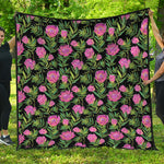 Protea Floral Pattern Print Quilt