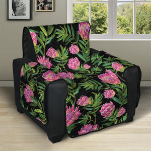 Protea Floral Pattern Print Recliner Protector