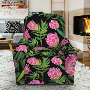 Protea Floral Pattern Print Recliner Slipcover