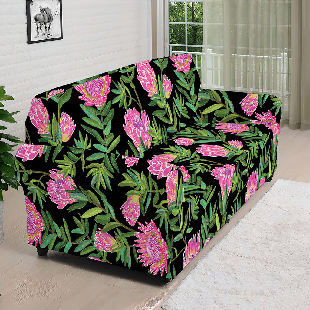 Protea Floral Pattern Print Sofa Cover