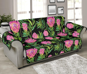 Protea Floral Pattern Print Sofa Protector