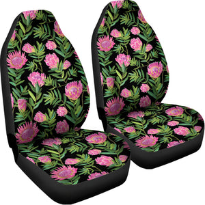 Protea Floral Pattern Print Universal Fit Car Seat Covers