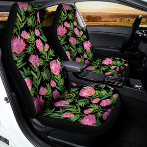 Protea Floral Pattern Print Universal Fit Car Seat Covers