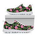 Protea Floral Pattern Print White Running Shoes