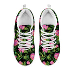 Protea Floral Pattern Print White Sneakers