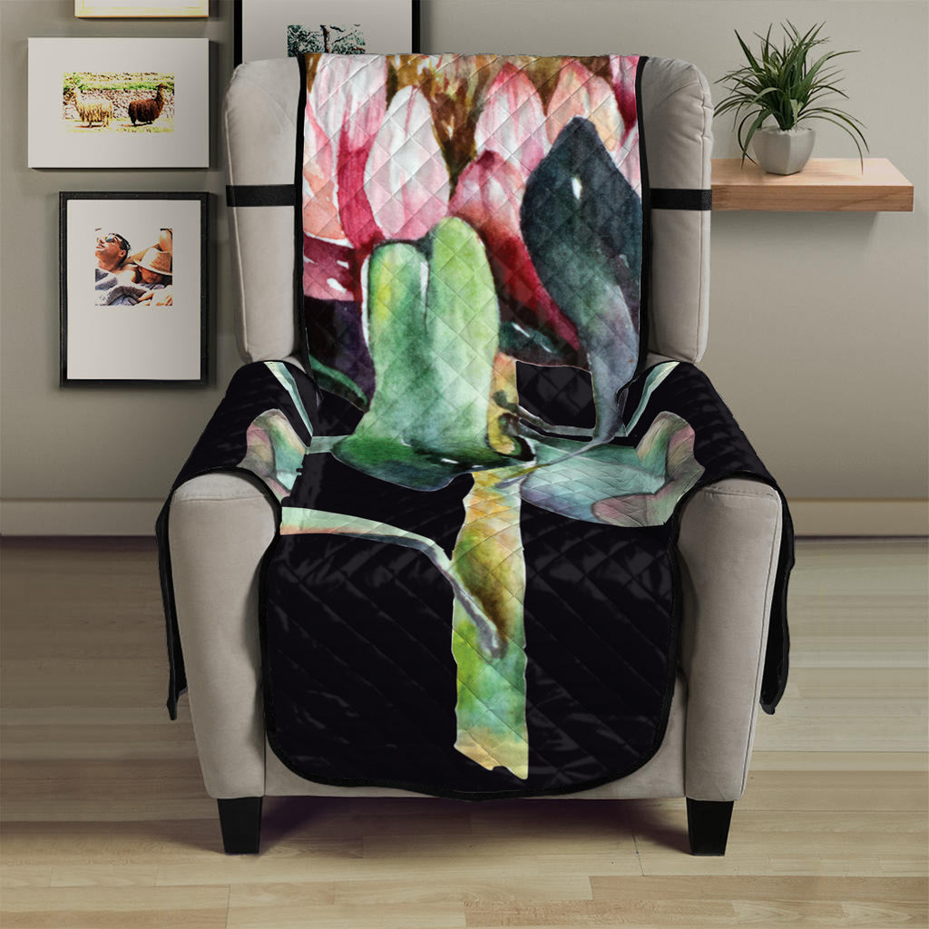 Protea Flower Print Armchair Protector