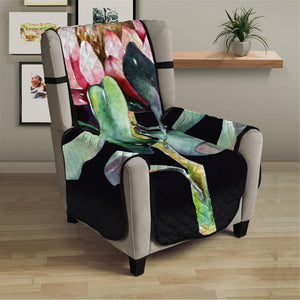 Protea Flower Print Armchair Protector