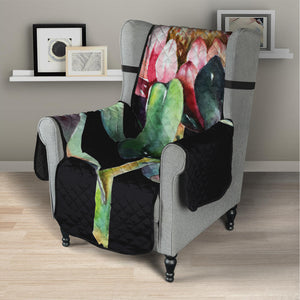 Protea Flower Print Armchair Protector