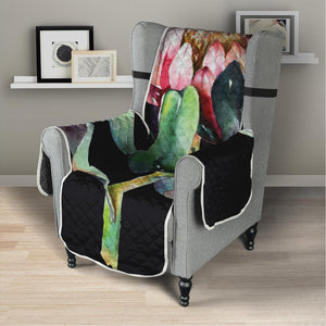 Protea Flower Print Armchair Protector