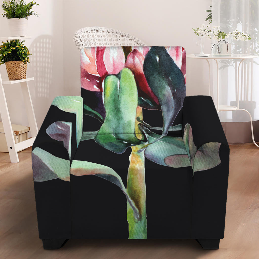 Protea Flower Print Armchair Slipcover