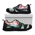 Protea Flower Print Black Running Shoes