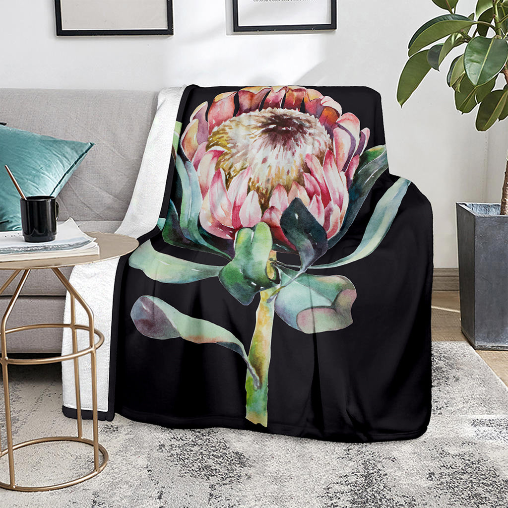 Protea Flower Print Blanket