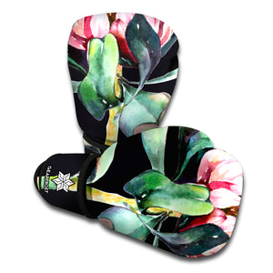 Protea Flower Print Boxing Gloves