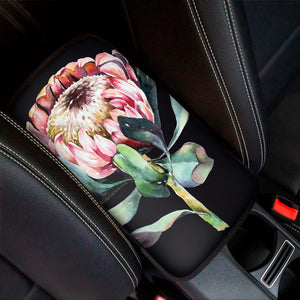 Protea Flower Print Car Center Console Cover