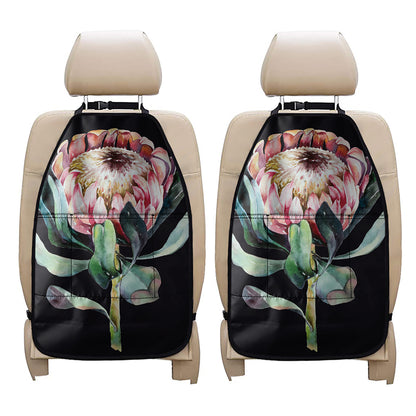Protea Flower Print Car Seat Organizers