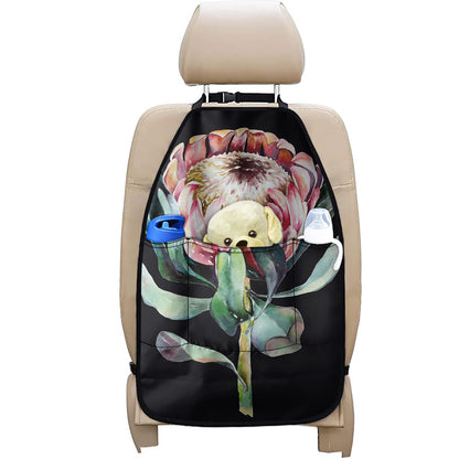 Protea Flower Print Car Seat Organizers