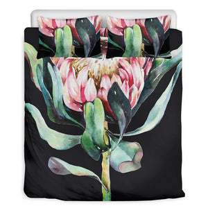 Protea Flower Print Duvet Cover Bedding Set