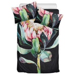 Protea Flower Print Duvet Cover Bedding Set