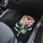 Protea Flower Print Front and Back Car Floor Mats