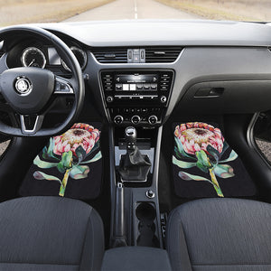 Protea Flower Print Front Car Floor Mats