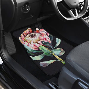 Protea Flower Print Front Car Floor Mats