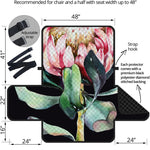 Protea Flower Print Half Sofa Protector