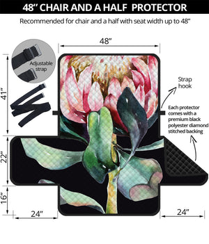 Protea Flower Print Half Sofa Protector