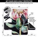 Protea Flower Print Half Sofa Protector