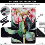 Protea Flower Print Loveseat Protector