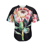 Protea Flower Print Men's Baseball Jersey