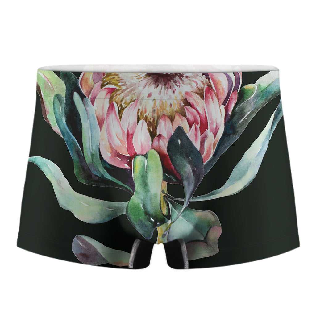 Protea Flower Print Men's Boxer Briefs