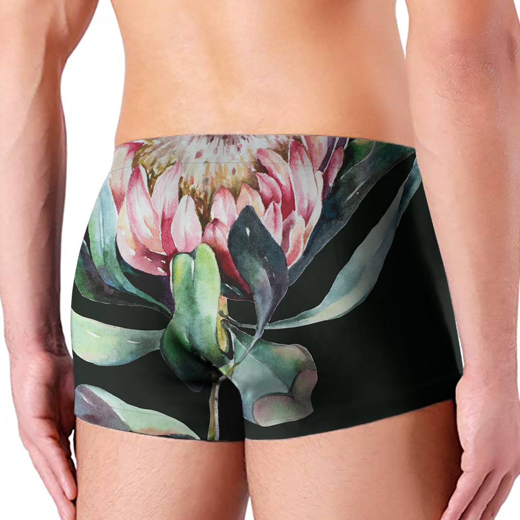 Protea Flower Print Men's Boxer Briefs