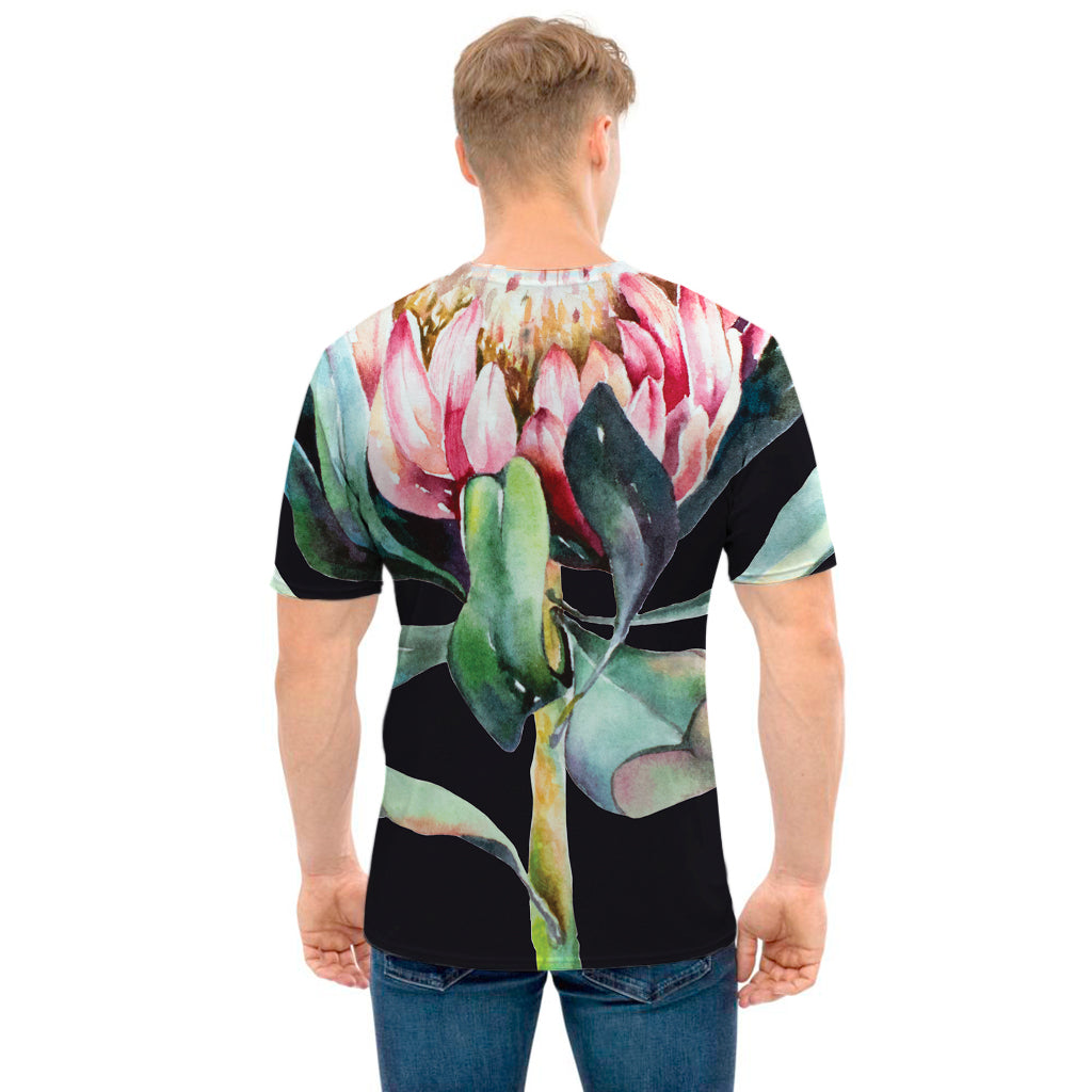 Protea Flower Print Men's T-Shirt