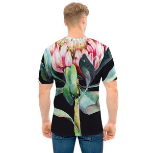 Protea Flower Print Men's T-Shirt