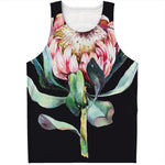 Protea Flower Print Men's Tank Top