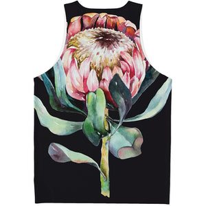 Protea Flower Print Men's Tank Top