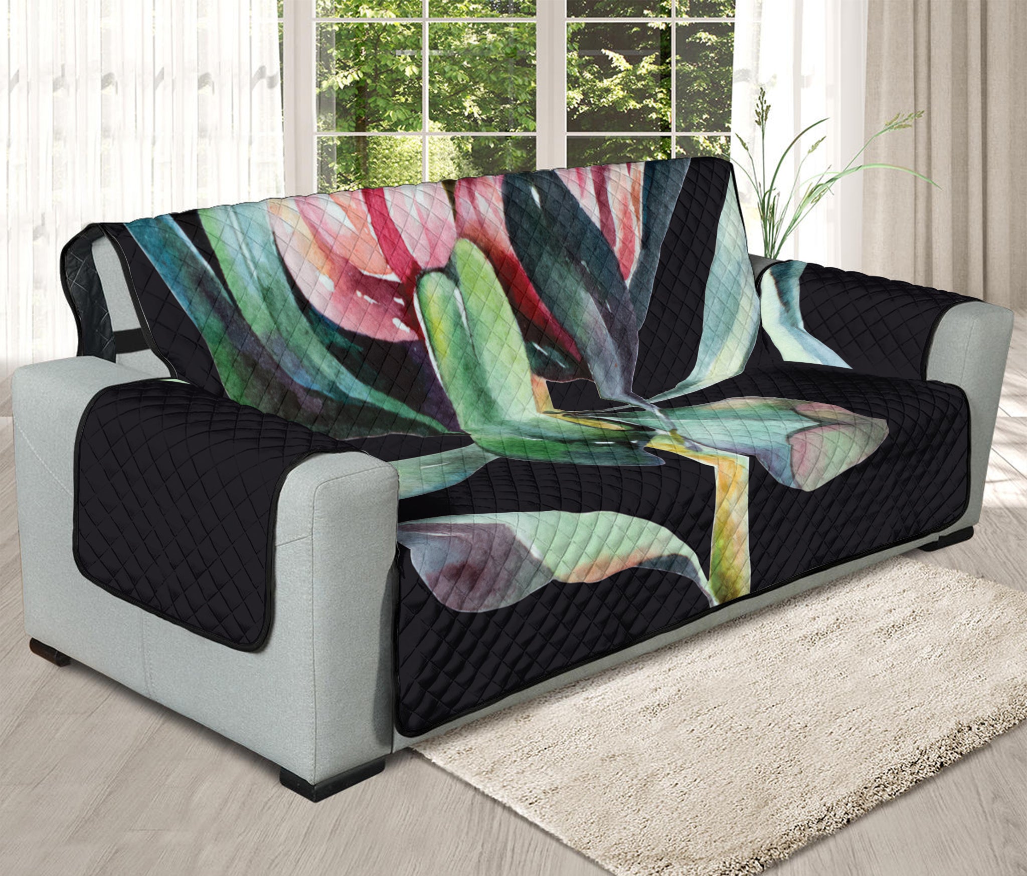 Protea Flower Print Oversized Sofa Protector