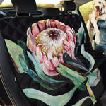 Protea Flower Print Pet Car Back Seat Cover