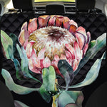 Protea Flower Print Pet Car Back Seat Cover