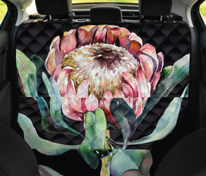 Protea Flower Print Pet Car Back Seat Cover