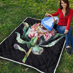 Protea Flower Print Quilt