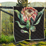 Protea Flower Print Quilt