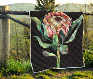 Protea Flower Print Quilt