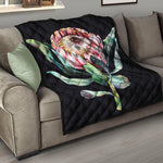 Protea Flower Print Quilt