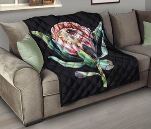 Protea Flower Print Quilt