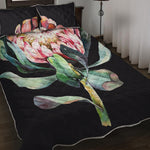 Protea Flower Print Quilt Bed Set